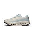 Pale blue and cream On Cloudsurfer Trail 2 shoe opposite side on white background