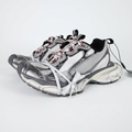 Balenciaga 3XL white and black sneakers on white background, view 2