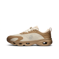 Tan and cream LOEWE x On Cloudsolo sneaker side view on white background