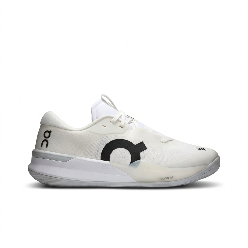White On sneaker opposite side view on white background
