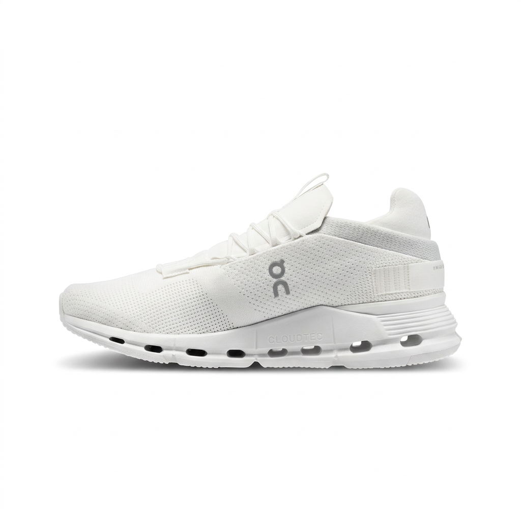 White On sneaker opposite side view on a white background