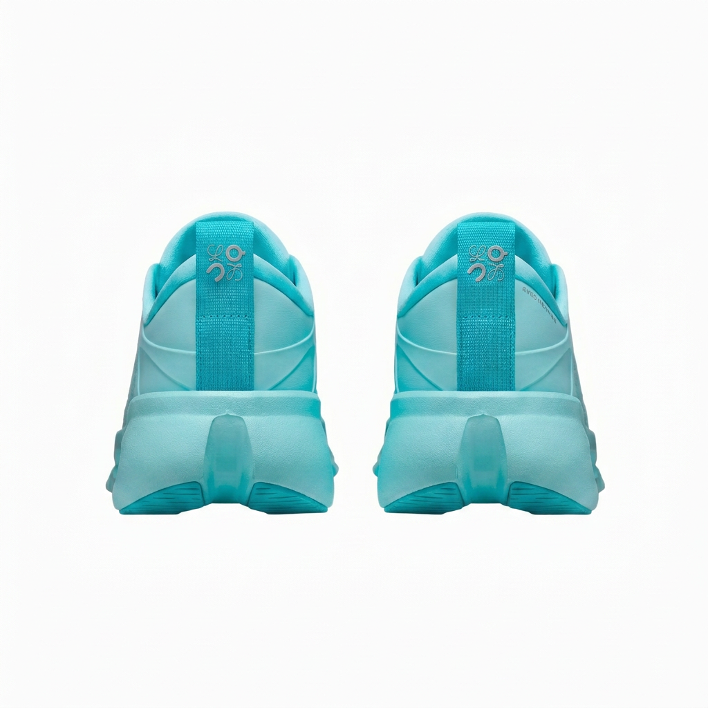 LOEWE x On Cloudsolo mint turquoise sneakers rear heel view
