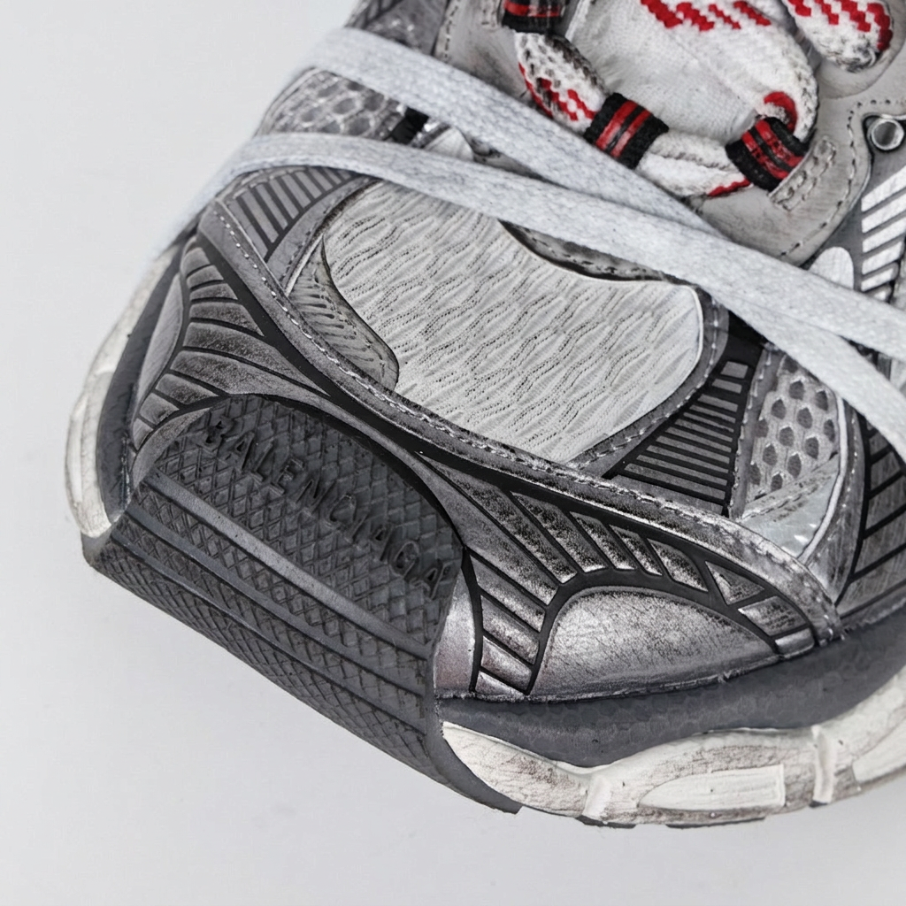 Balenciaga 3XL toe detail on white background