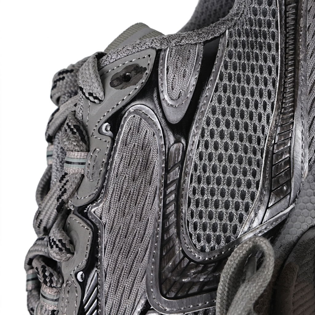 Balenciaga 3XL layered mesh detail on white background