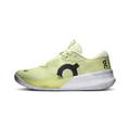 On THE ROGER Pro 3 pale yellow and black sneaker, left-facing side view on white