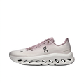 On ivory and dusty mauve sneaker, side view on white