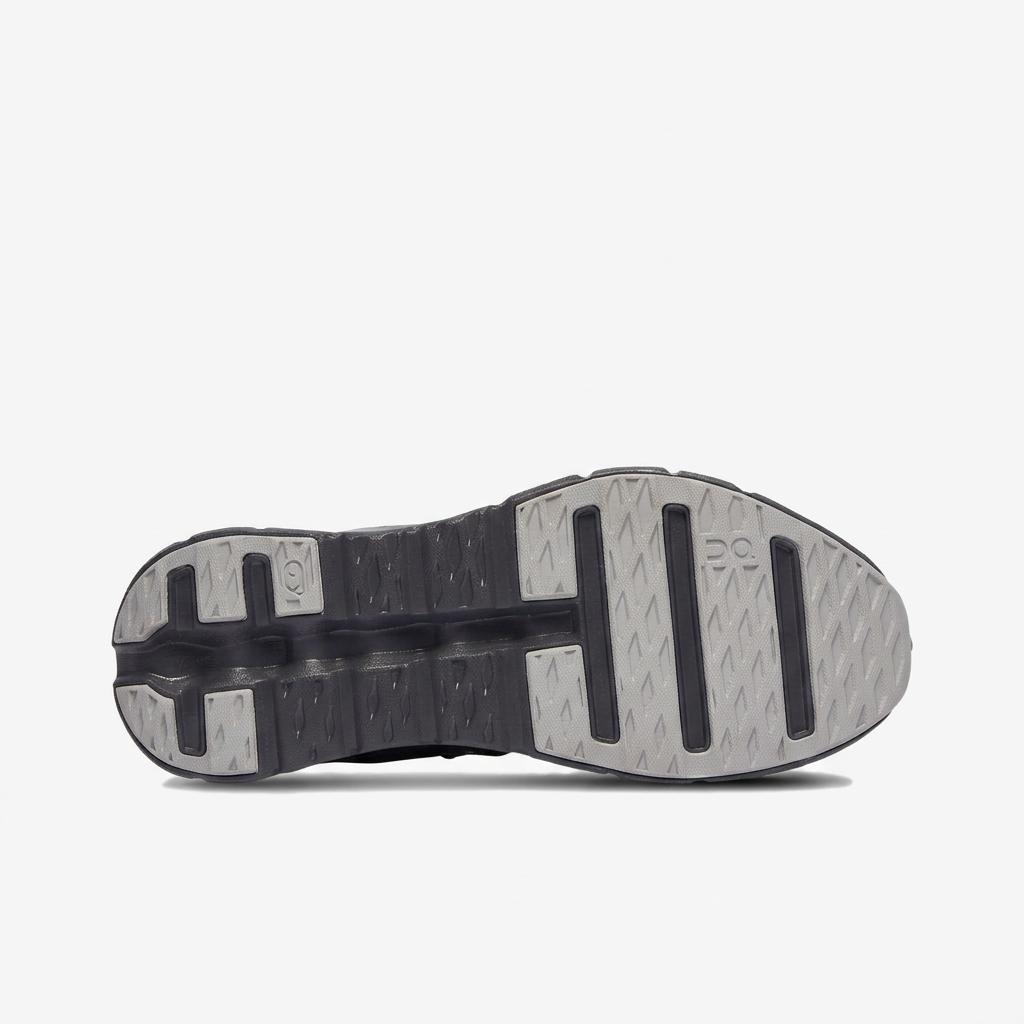 On Cloudtilt black and light-grey outsole on white background