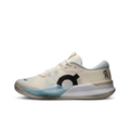 Cream and light blue On sneaker side view on white background
